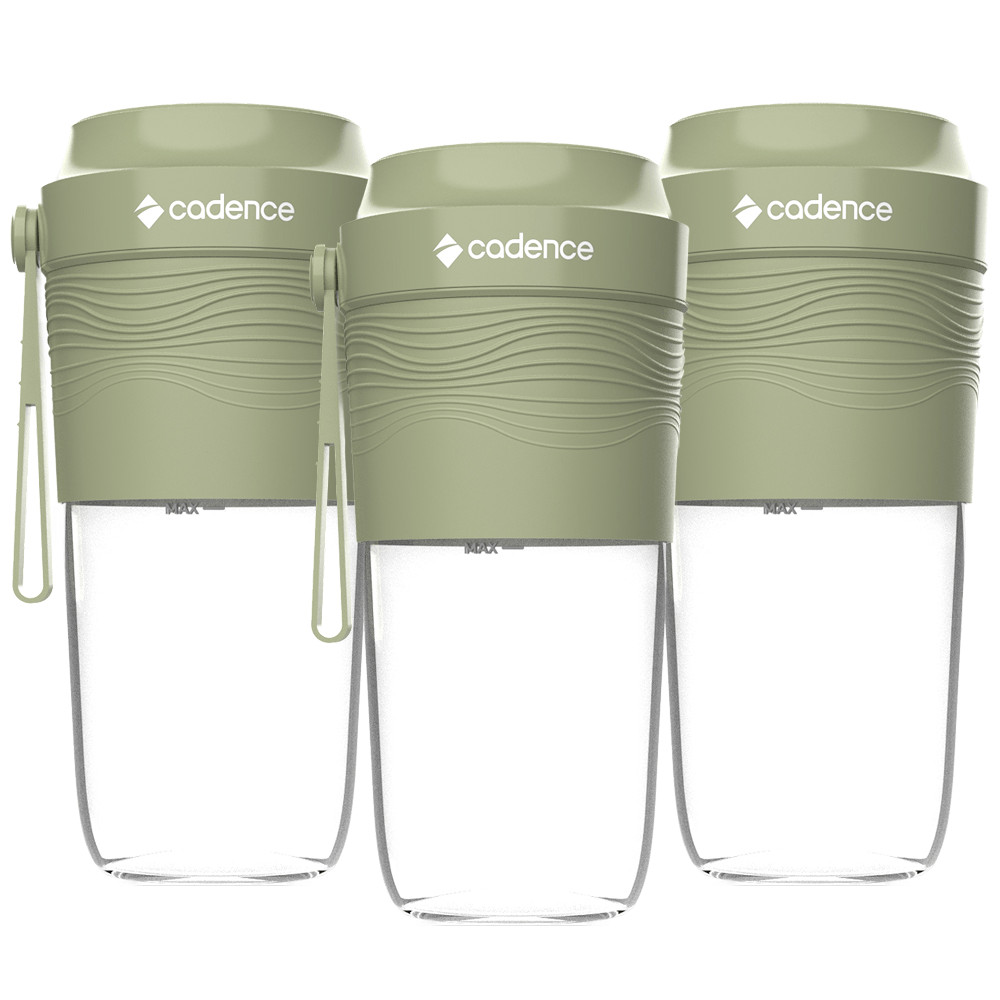 Kit com 3 Blenders Portáteis Sem Fio Agitaê Cadence