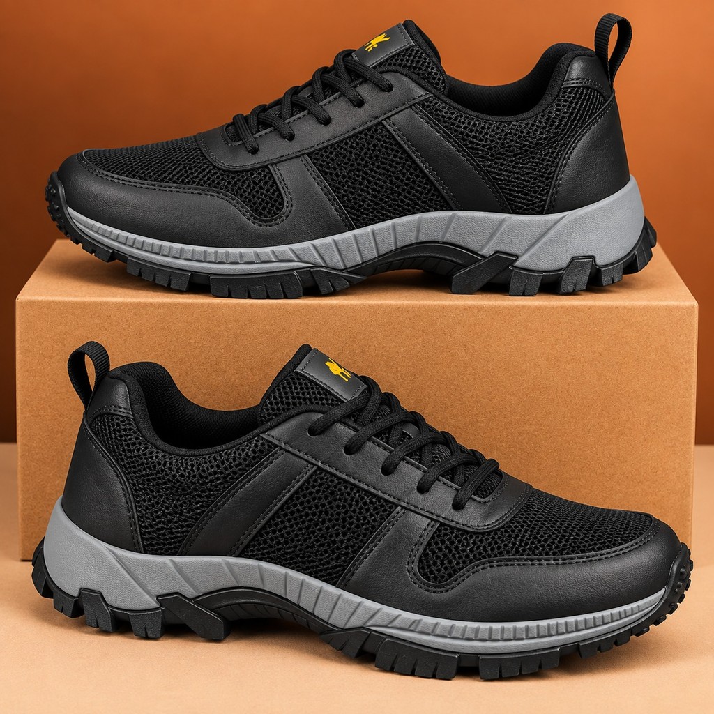 Sapatilha Masculina Confortável Esportiva com Cadarço Solado Tratorado Tênis para Trabalho