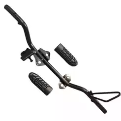 Kit Estribo Convencional Maciço + Borracha Do Estribo Titan/Fan/Start 160 16/24 Com Suporte