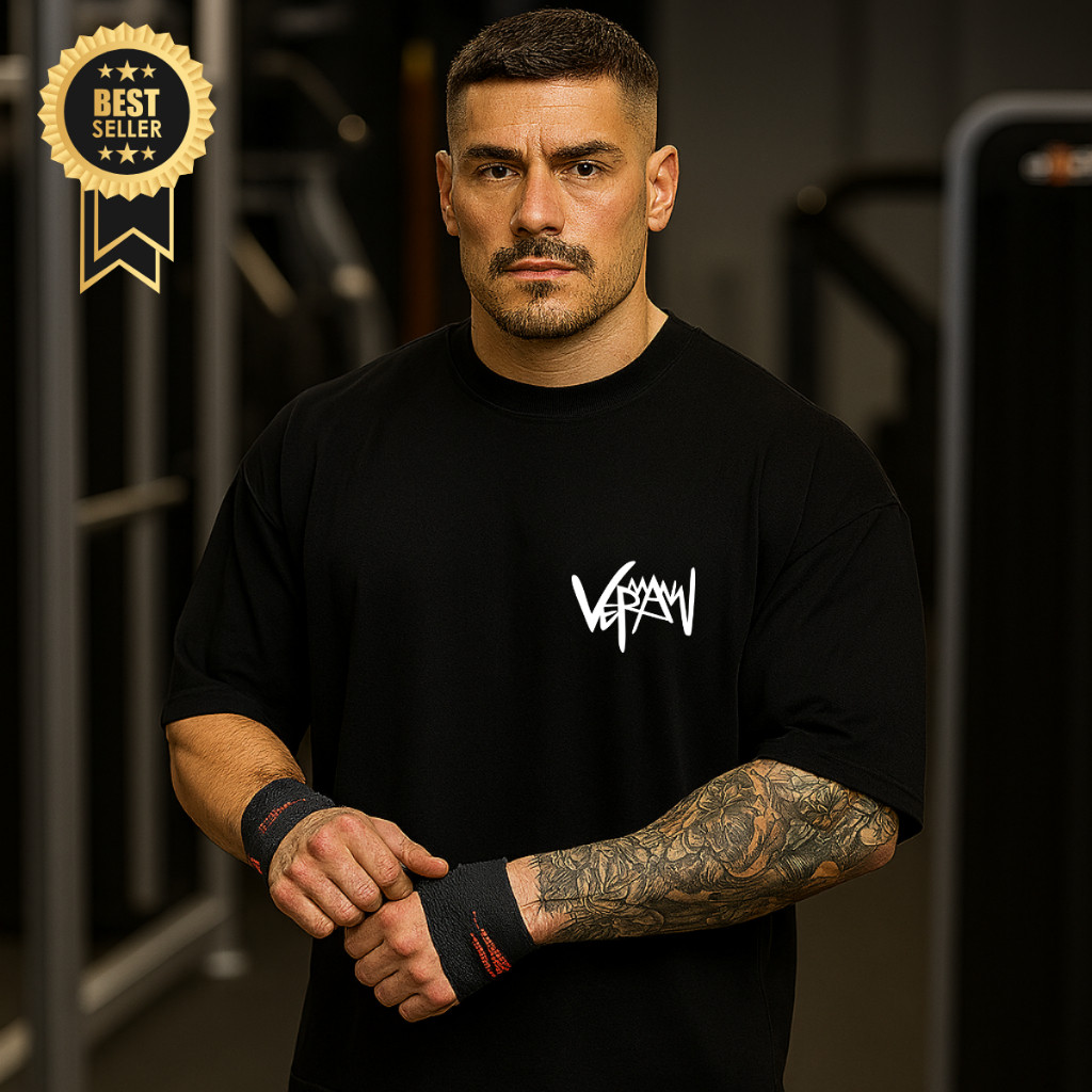 Camiseta Oversized Masculina Academia Treino Fitness Streetwear Premium Confortável