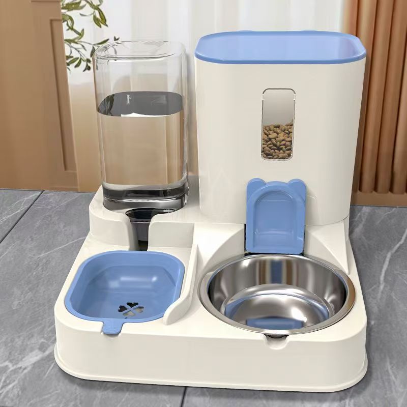 Alimentador automático para animais de estimação, alimentador de água integrado, bebedor para cães e gatos, grande capac