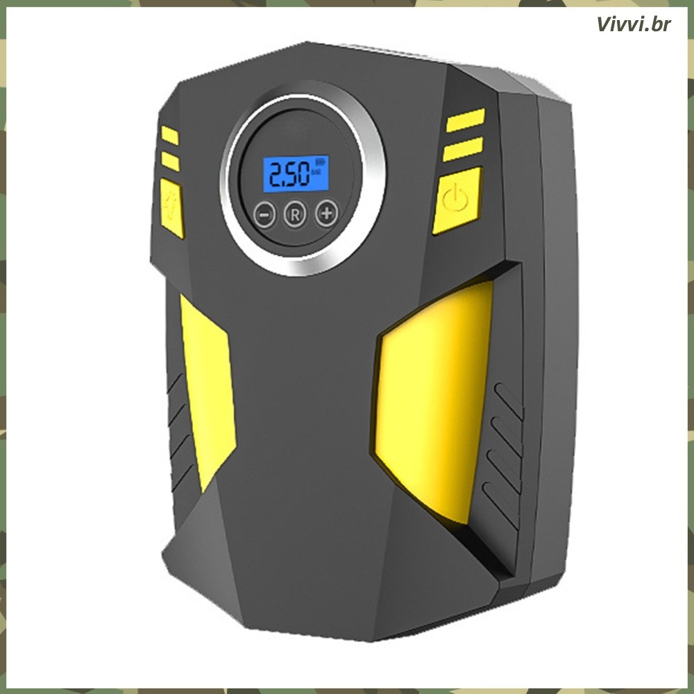 Inflador De Pneus Compacto 12V Com Display LED 4 Cabeças De Válvula Bomba De Ar Portátil Para Carro E Infláveis _VVI