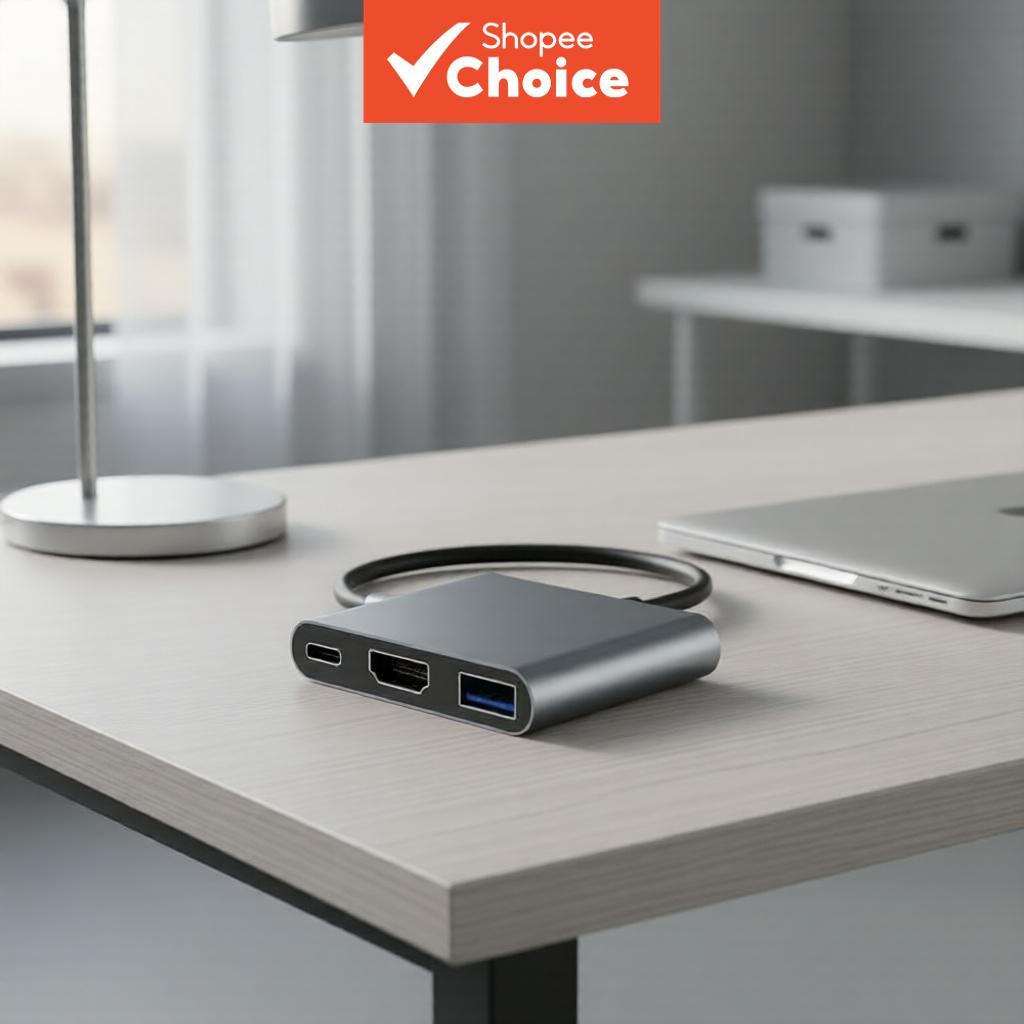 Adaptador USB C para HDMI, Hub 4K USB C com 100W PD, Porta USB 3.0, Conversor Digital Multiportas HDMI para USBC para