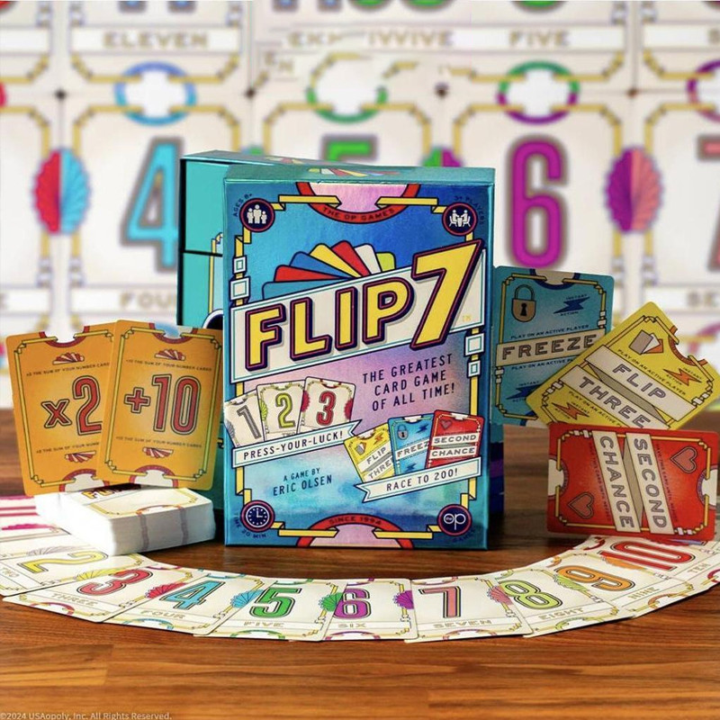 Flip 7: um jogo de cartas de estratégia rápido, ideal para a família, para as noites de lazer e para festas infantis. | 