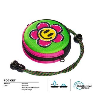 Sorriso flor chave caso mudança saco de armazenamento pingente ins portátil Pull-out Design d