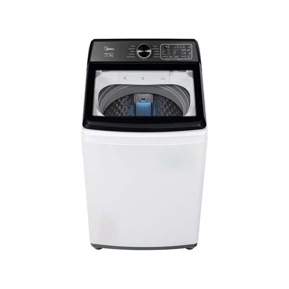 Lavadora de Roupas Midea 12kg 10 Programas de Lavagem Branco Wave Impeller
