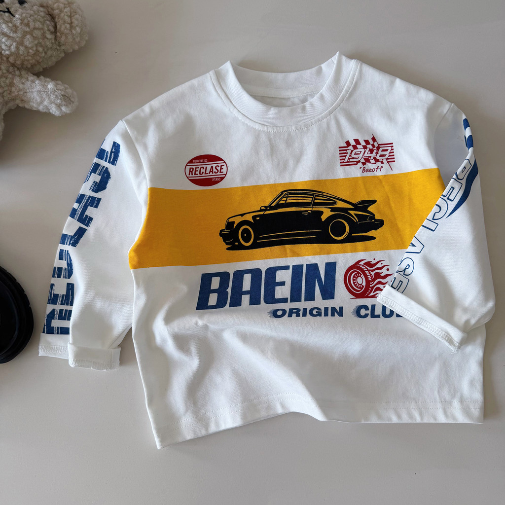 Meninos primavera outono puro algodão manga comprida camiseta 2026 novo estilo crianças bebê dos desenhos animados em to