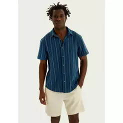 Camisa Masculina Manga Curta Comfort Listrada