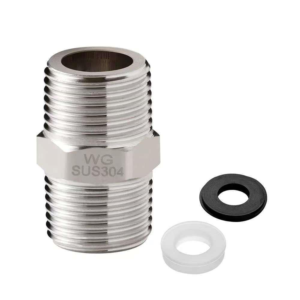 6 pontos 3/4/4 rosca de cobre 4 pontos 304 rosca de aço inoxidável dupla rosca externa reta 4 pontos 6 pontos 3 cm rosca