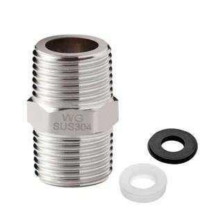 6 pontos 3/4/4 rosca de cobre 4 pontos 304 rosca de aço inoxidável dupla rosca externa reta 4 pontos 6 pontos 3 cm rosca