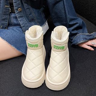Influencer Botas de neve femininas superfície de couro impermeável antiderrapante pele de uma peça 2026 novo estilo forr