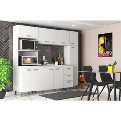 Cozinha Modulada 4 Peças Ipanema Branco Branco