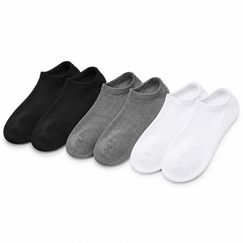Kit com 3 pares de meias soquete. Meias curtas UNISSEX do 38 ao 46. Meias masculinas e femininas.