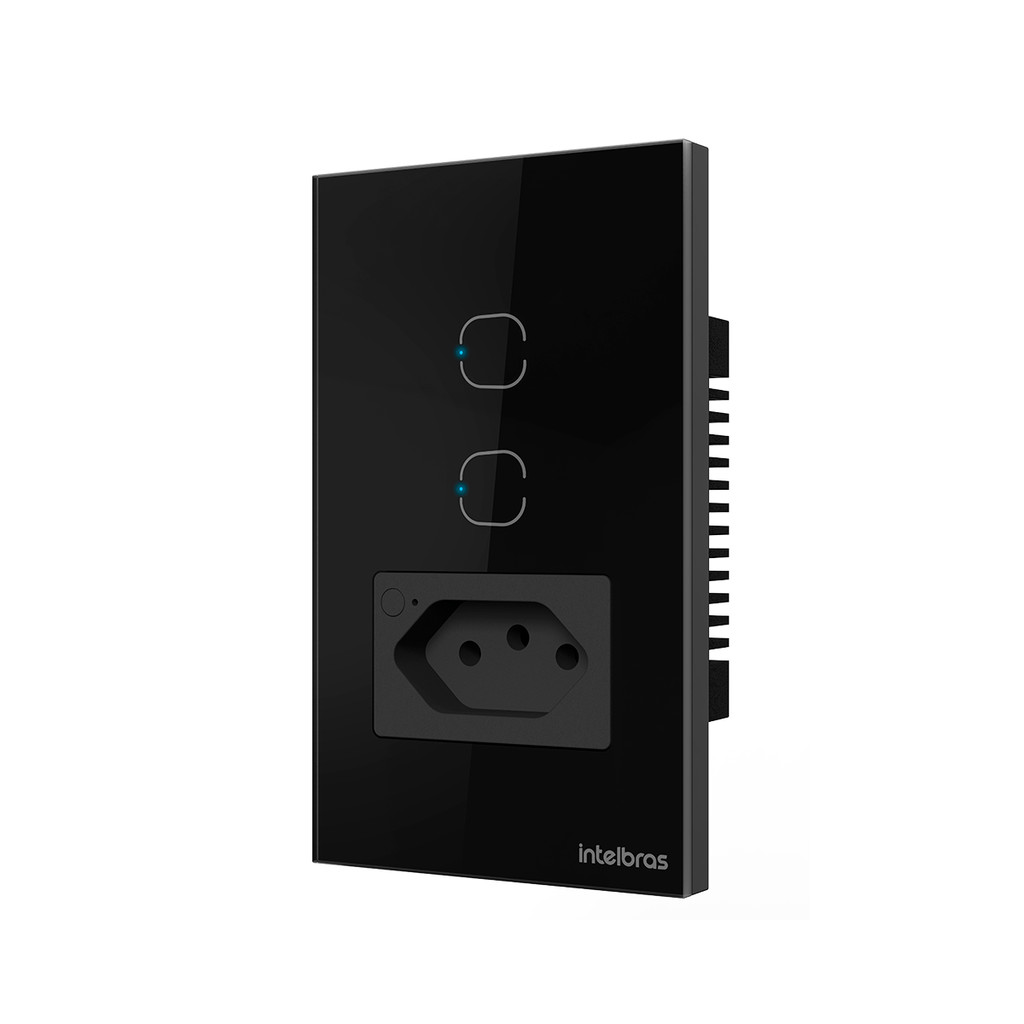 Tomada com Interruptor inteligente Wi-Fi Preto ETW 1021 Intelbras · foto 2