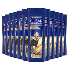 Kit Shampoo Anticaspa Clear Sports Men Limpeza Profunda 400ml 12 Unidades