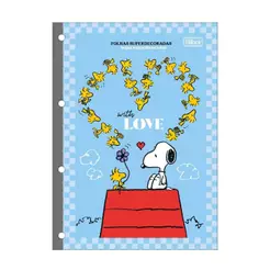 Bloco para fichário universitário Tiliflex Snoopy 4 furos 80 folhas Tilibra