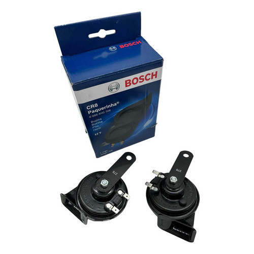 Par Buzina Paquerinha Bosch Cr8 Carro Moto Suv Sw4 Pick Up — imagem 2 de 2