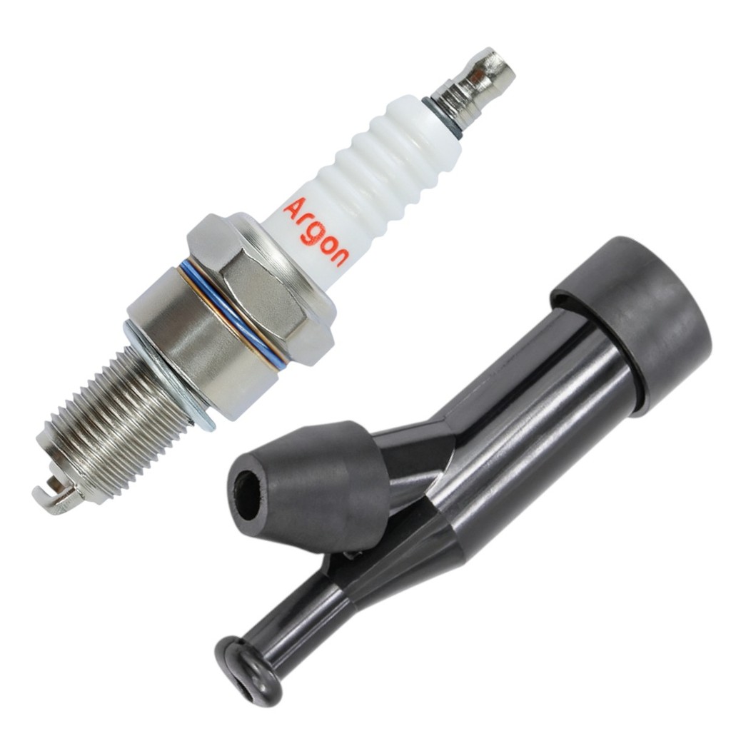 Kit Cachimbo + Vela Ignição compatível com Motor Estacionário à Gasolina 4.0 5.5 6.5 7.0 10 11 13 15 16HP