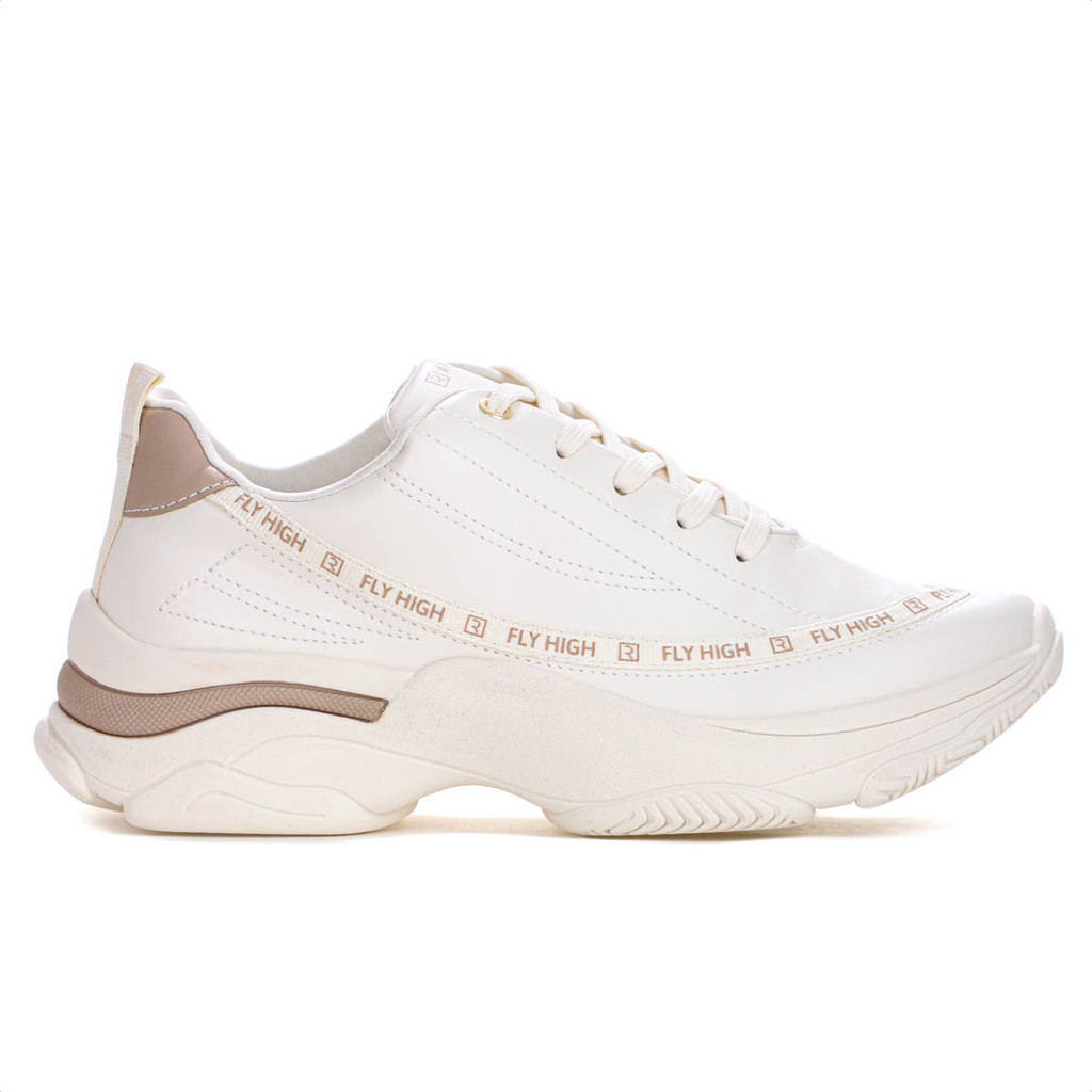 Tênis Ramarim New Fly High Off White e Bege - Feminino em Oferta na Shopee