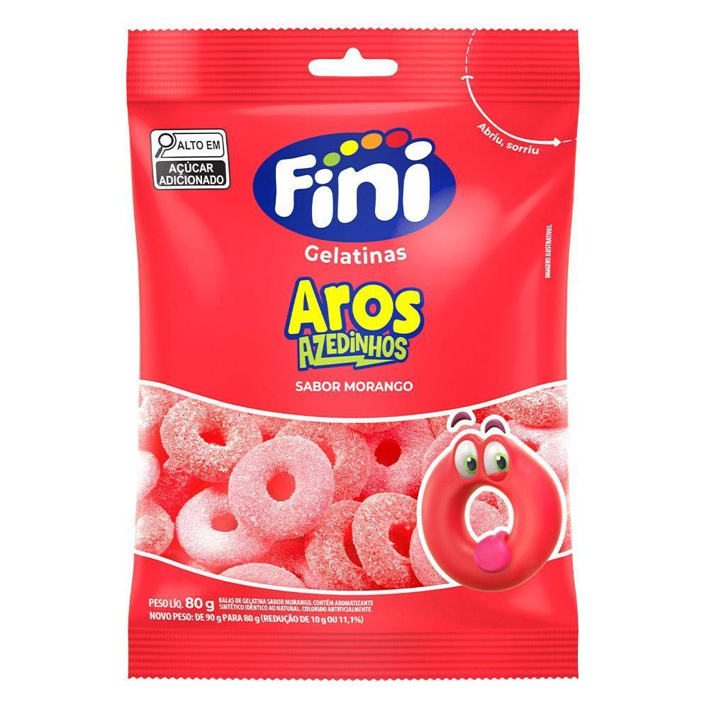 Aros de Morango 80g Fini
