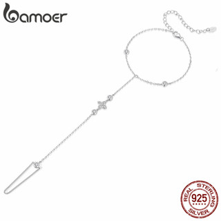 Bamoer Original 925 Pulseira De Prata Esterlina Trevo De Quatro Folhas Moissanite Anel Design Jóias Presente Feminino em Oferta na Shopee