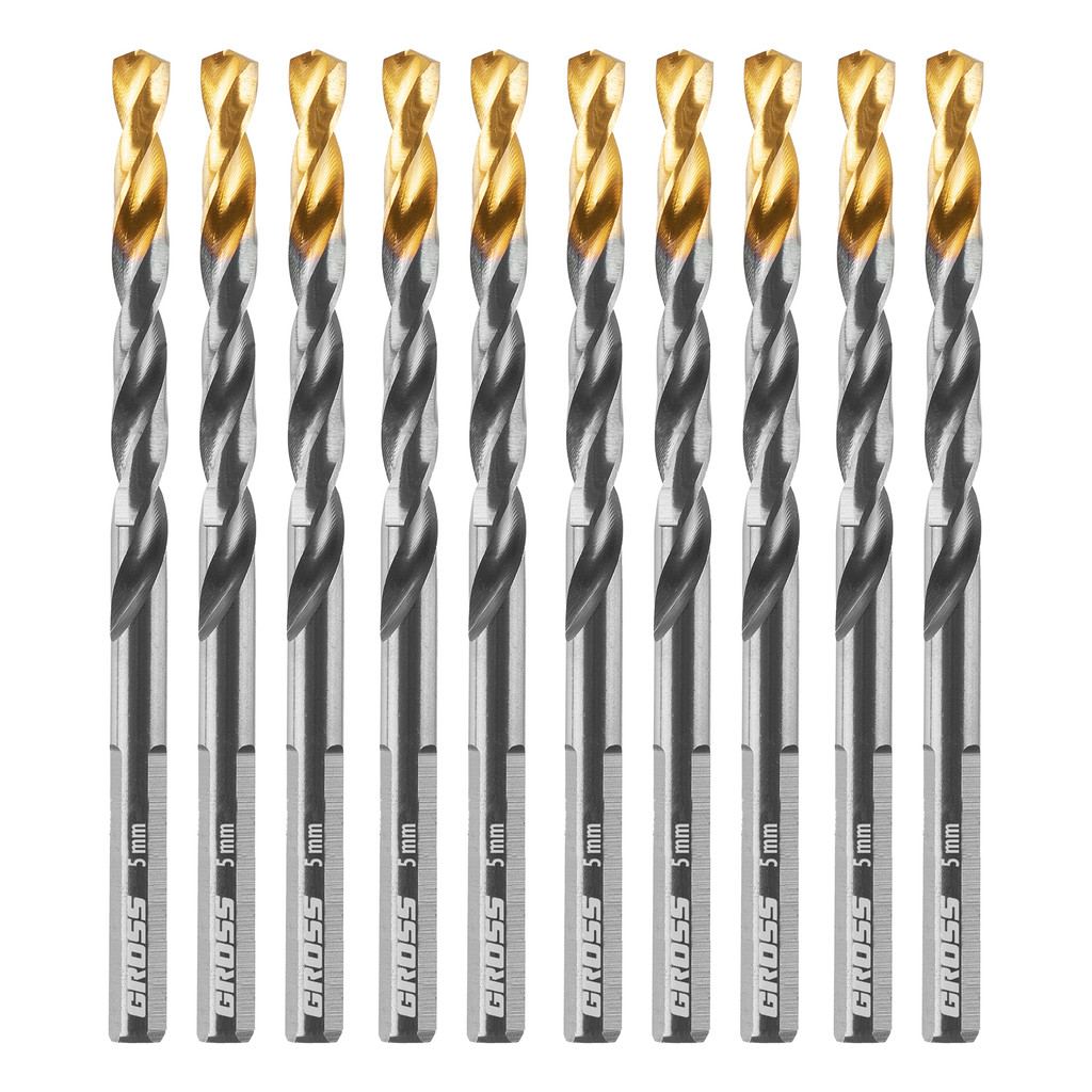 BROCA ACO RAPIDO NITRETO DE TITANIO 5MM 10PCS // GROSS em Oferta na Shopee