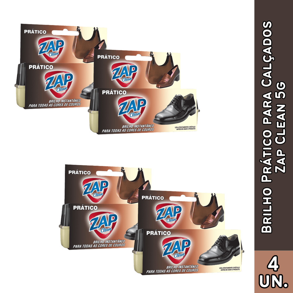Brilho Para Sapatos Zap Clean 60ml Escolha a Quantidade