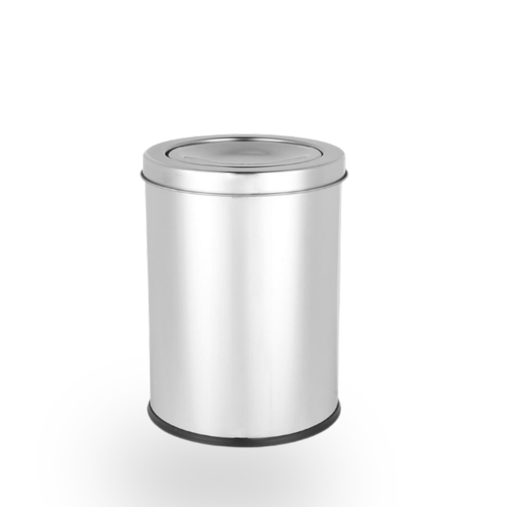 Lixeira Inox Redonda Powermaid 3L Basculante
