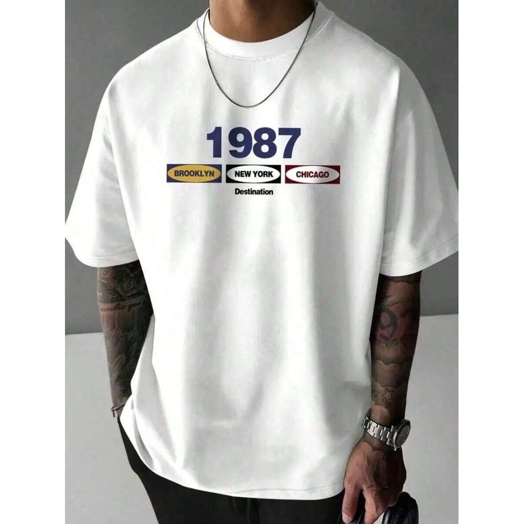 Camiseta Masculina Estampa Gráfica Camisa 100% Algodão Blusa Oversized Lançamento
