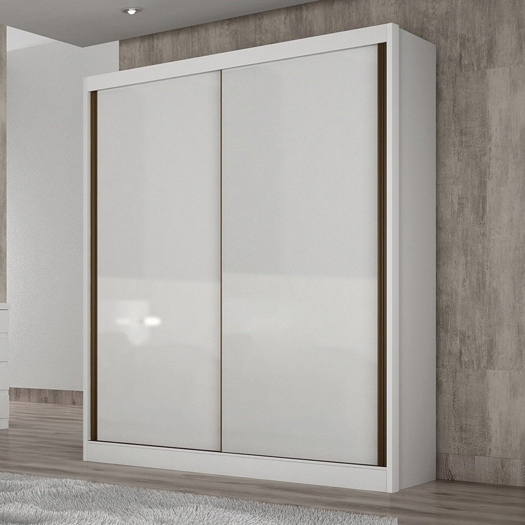 Guarda Roupa Solteiro em MDF 2 Portas 3 Gavetas Ávila  Branco em Oferta na Shopee