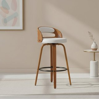 Banqueta para Cozinha Alta Giratória Madeira Roma Rivatti Branco em Oferta na Shopee