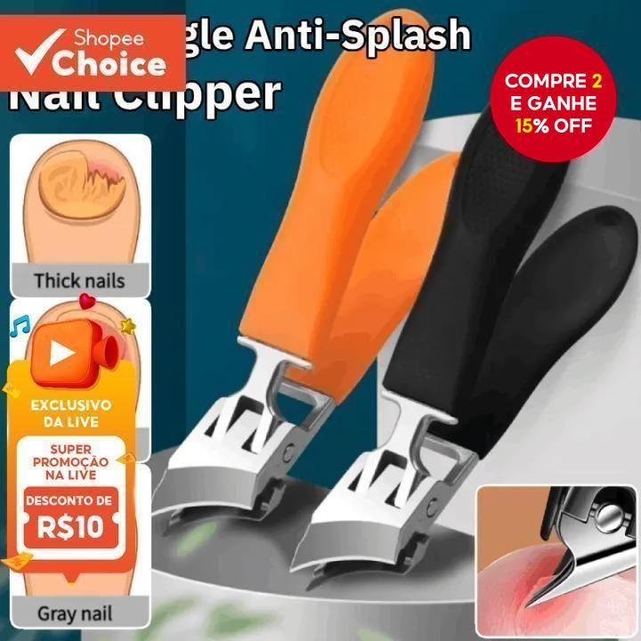 Cortador De Unhas De Grande Ângulo , Anti-Respingos , Grosso , Duro , Aço Inoxidável , Abertura , Encravadas
