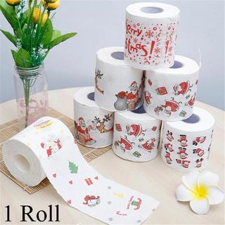 Papel Higiênico de Natal com Tema Festivo Impresso, Papel Higiênico de Polpa de Madeira, Presentes Festivos, Rolo com Pa