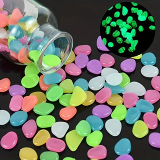 100 Peças Pedras De Jardim Brilhantes Resina Luminosas Que Brilham No Escuro Seixos Para Caminhos Pátios Vasos De Flores em Oferta na Shopee