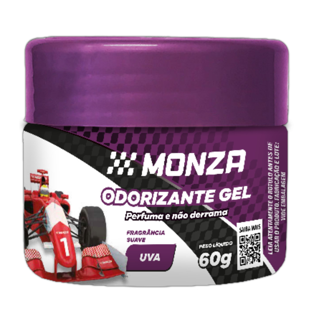 Aromatizante Gel Pérola Monza Uva 60g – Perfume Automotivo Duradouro em Oferta na Shopee