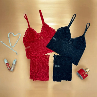 Kit Conjunto Espera Marido Lingerie Calcinha Caleçon Renda Cropped Sutiã Sem Bojo Short em Oferta na Shopee