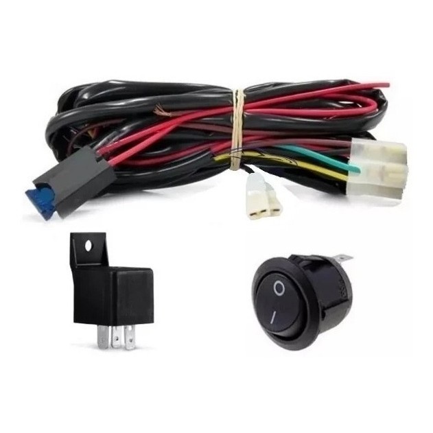 Kit Chicote Farol De Milha Universal Com Rele Fusivel E Botao em Oferta na Shopee