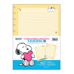 Bloco para tilidisco universitário pautado 50 folhas Snoopy Tilibra