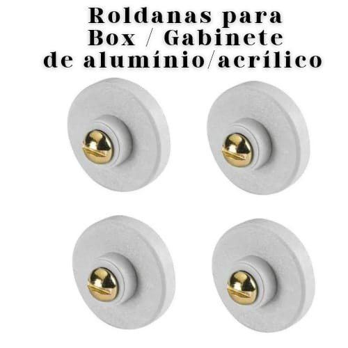 Roldana Rodinha para Box Acrílico Porta de Correr Banheiro Kit 2 ou 4 Unidades
