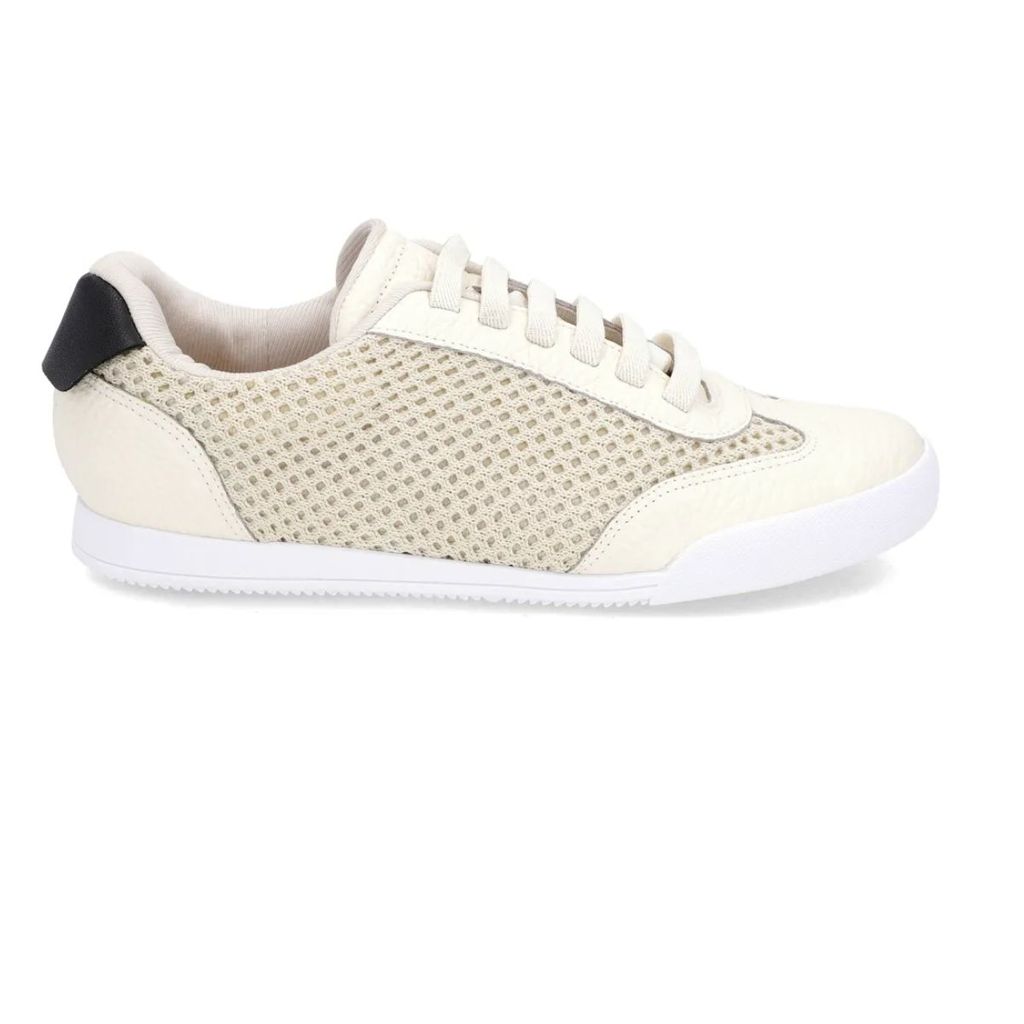 Tênis Básico Branco Off Tecido Detalhe Couro Usaflex Casual