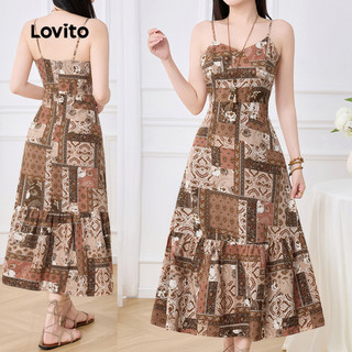 Lovito Férias Vestido Feminino de Estilo Nacional para primavera/verão L143ED229