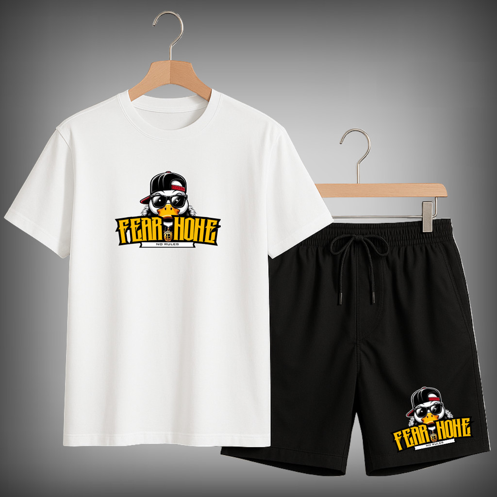 Kit Conjunto Mauricinho HIS Camiseta 100% Algodão e Short Tactel Premium