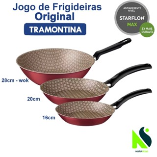 Jogo de Frigideira Tramontina Turim Panela Tramontina Frigideira WOK Tramontina em Oferta na Shopee
