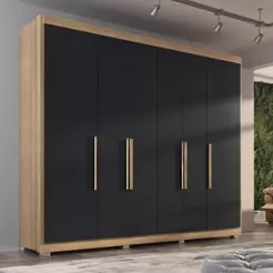 Guarda Roupa Casal Tonielque Valencia 6 Portas 6 Gavetas Com Pés