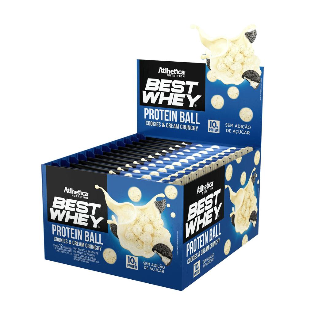 Best Whey Protein Ball (Display com 12 Sachês de 50g) Cookies & Cream Crunchy