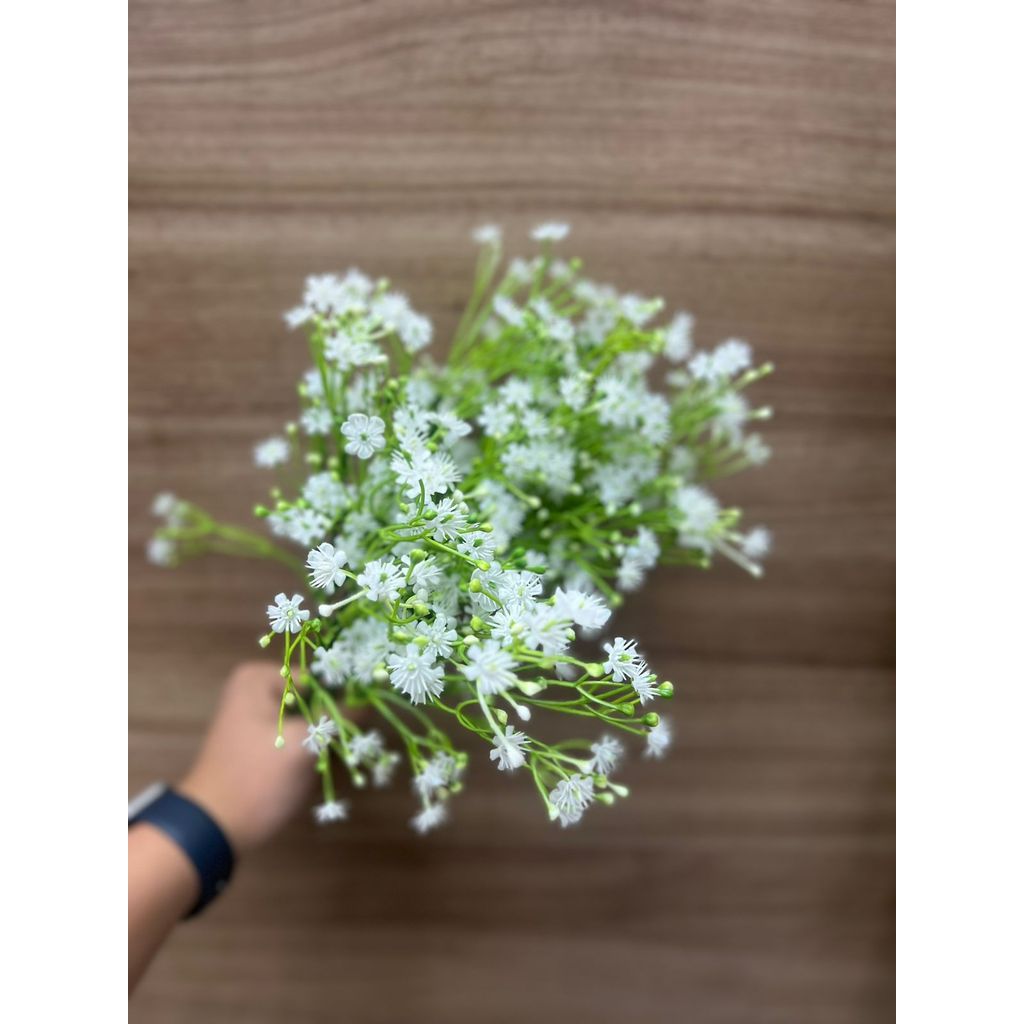 Buquê Artificial de Mosquitinho Branco 35cm/C0049 em Oferta na Shopee