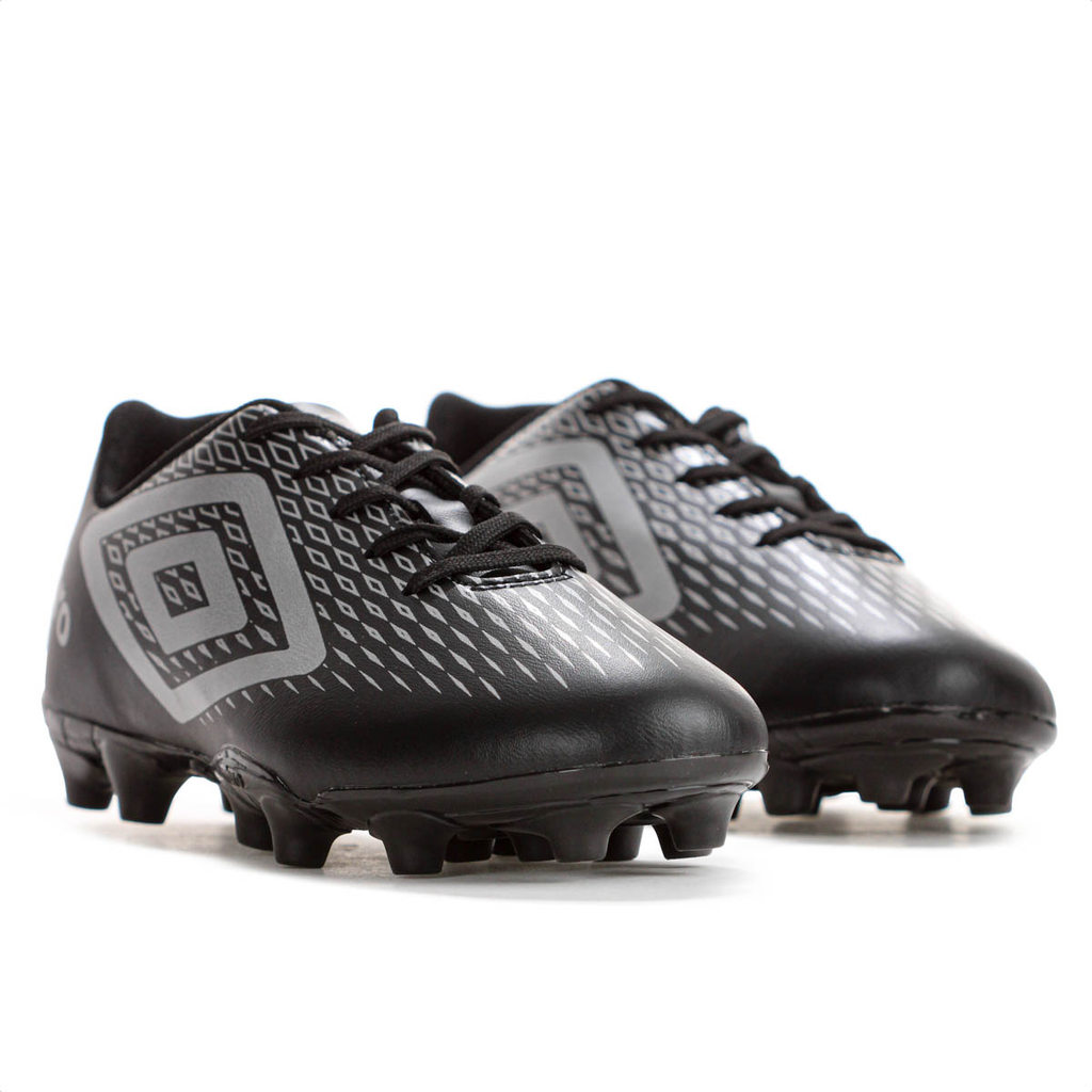 Detalhes do Chuteira Umbro Campo X Diamond Preto e Cinza - Masculino