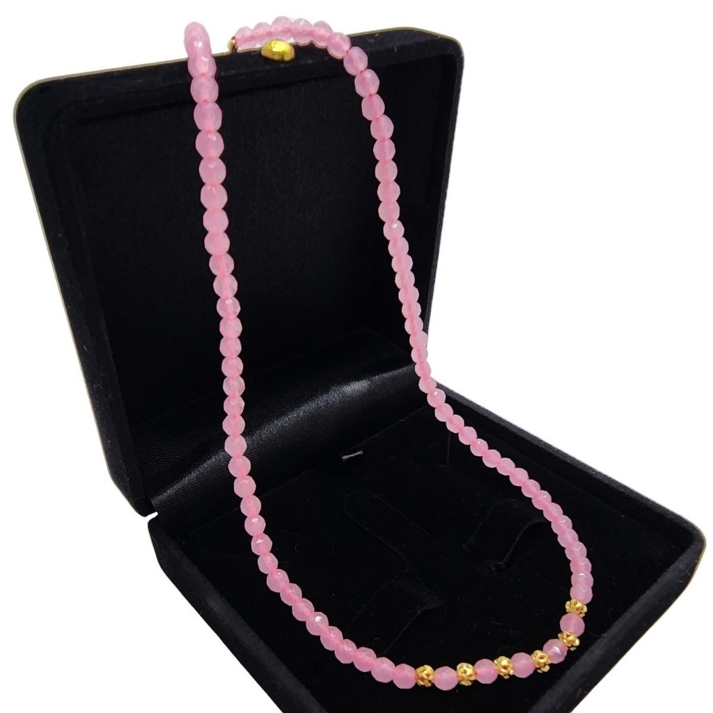 Colar Choker Feminino Pedra 40cm Banho De Ouro 4833