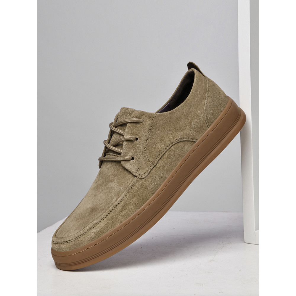 Couro genuíno pele de porco sapatos casuais de couro tênis masculino britânico All-Match Retro camurça camurça camurça f