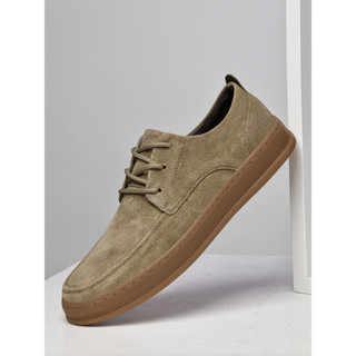 Couro genuíno pele de porco sapatos casuais de couro tênis masculino britânico All-Match Retro camurça camurça camurça f